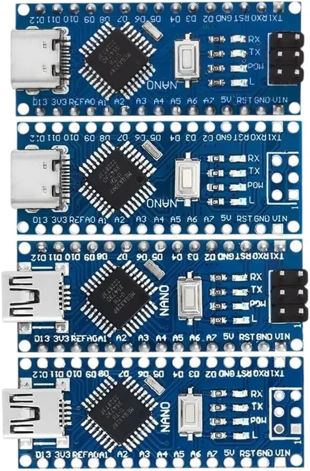 مینی کنترلر نانو 3.0 CH340 USaB Driver ATMEGA328 ATMEGA328P با بوت لودر برای قطعات الکترونیکی جدید 2025، دقیق و با عملکرد پایدار