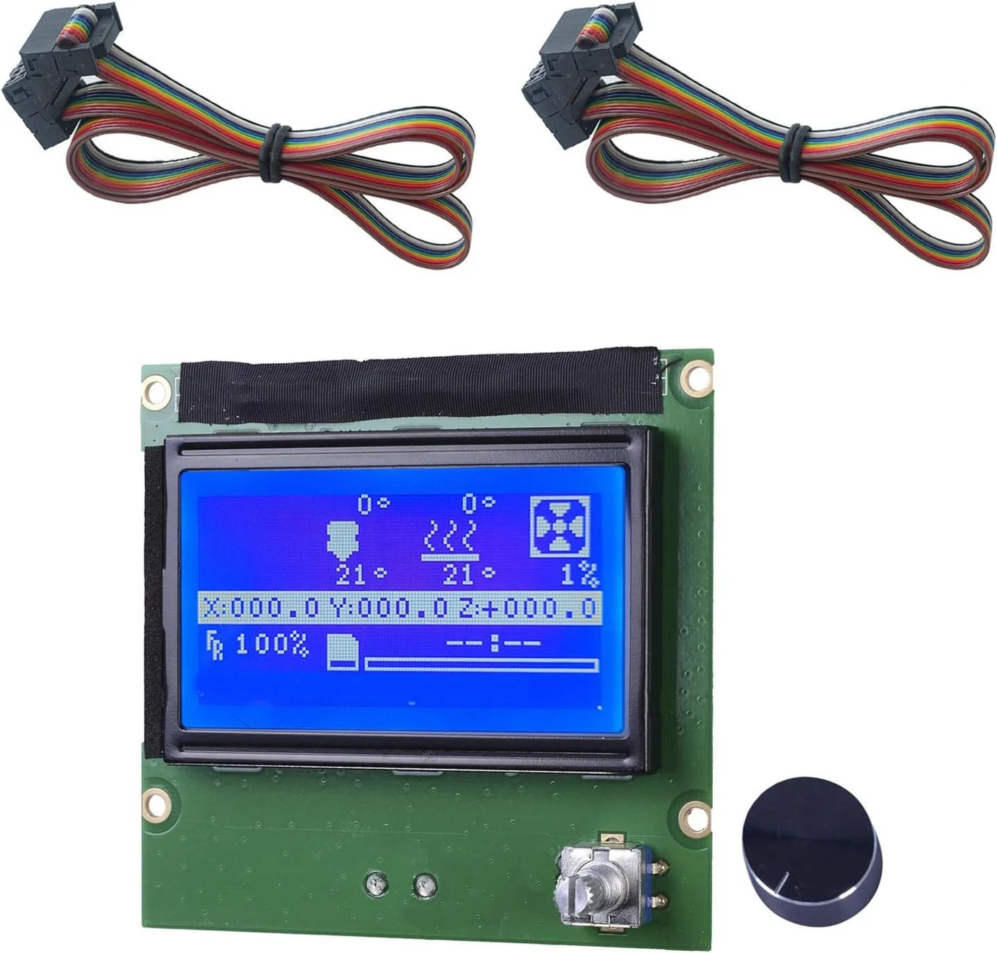 پنل کنترل آبی با کابل روبانی برای صفحه نمایش ال سی دی پرینتر 12864، نصب آسان