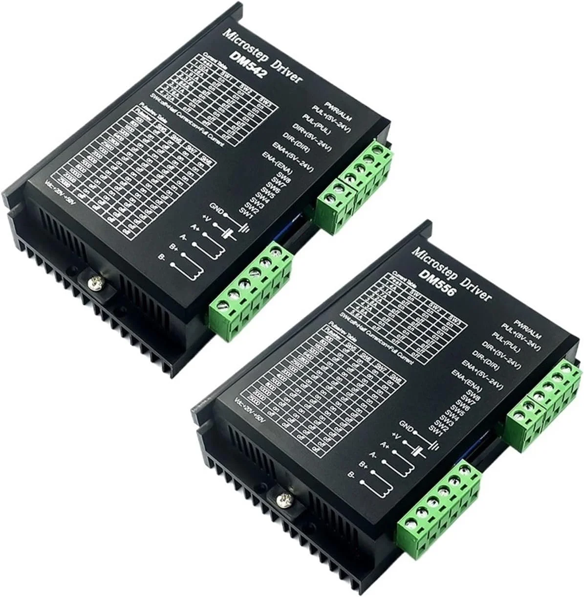 کنترلر CNC درایور میکرو استپ DM542 کنترلر موتور پله ای DM556 Nema17 Nema23 128 زیربخش DC 18-48V 4.2A برای موتور 42 57 (DM556 1PCS)