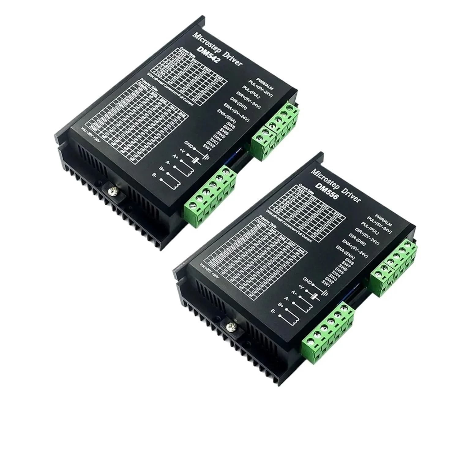 درایور میکرو استپ موتور پله ای DM542، کنترلر موتور پله ای DM556، Nema17 Nema23، 128 زیربخش، DC 18-48V 4.2A برای موتور 42 57 (DM542 1 عدد)