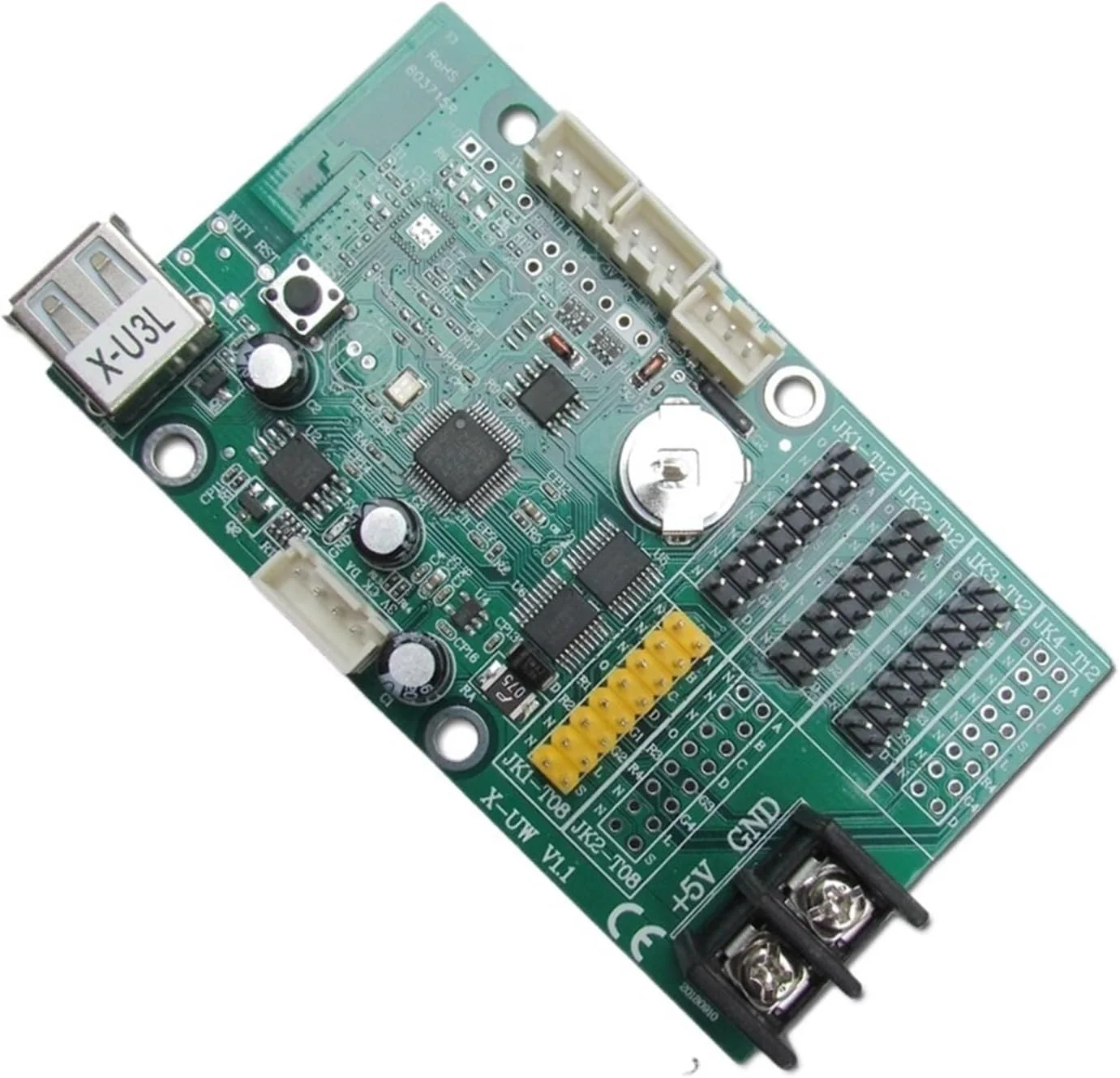 کارت کنترل LED مدل X-U2L X-U3 X-U4 X-U4L USB، تک رنگ، دو رنگ، P10 F3.75 F5.0، ماژول نمایشگر، برد درایو کنترلر LED با دیسک U