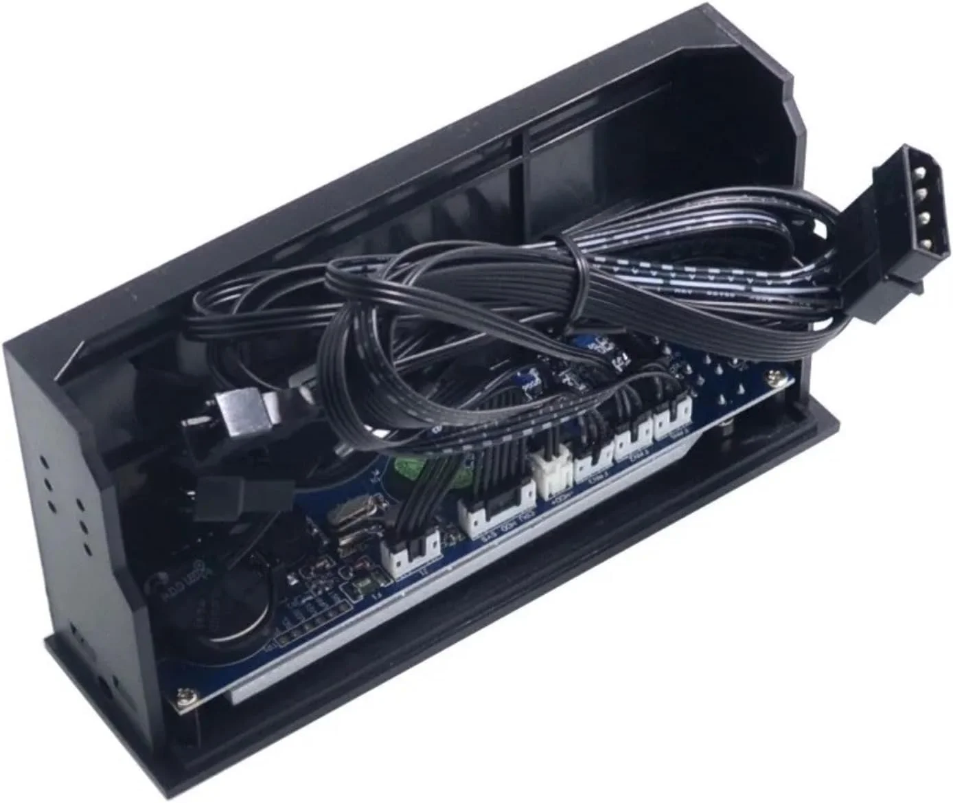 کنترلر فن کامپیوتر 12 ولت 5.25 اینچی با کنترل سرعت 3 فن، سنسور دما، نمایشگر دیجیتال LCD پنل جلویی برای کامپیوتر کنترلر فن کامپیوتر 12 ولت 5.25 اینچی با کنترل سرعت 3 فن، سنسور دما، نمایشگر دیجیتال LCD پنل جلویی برای کامپیوتر