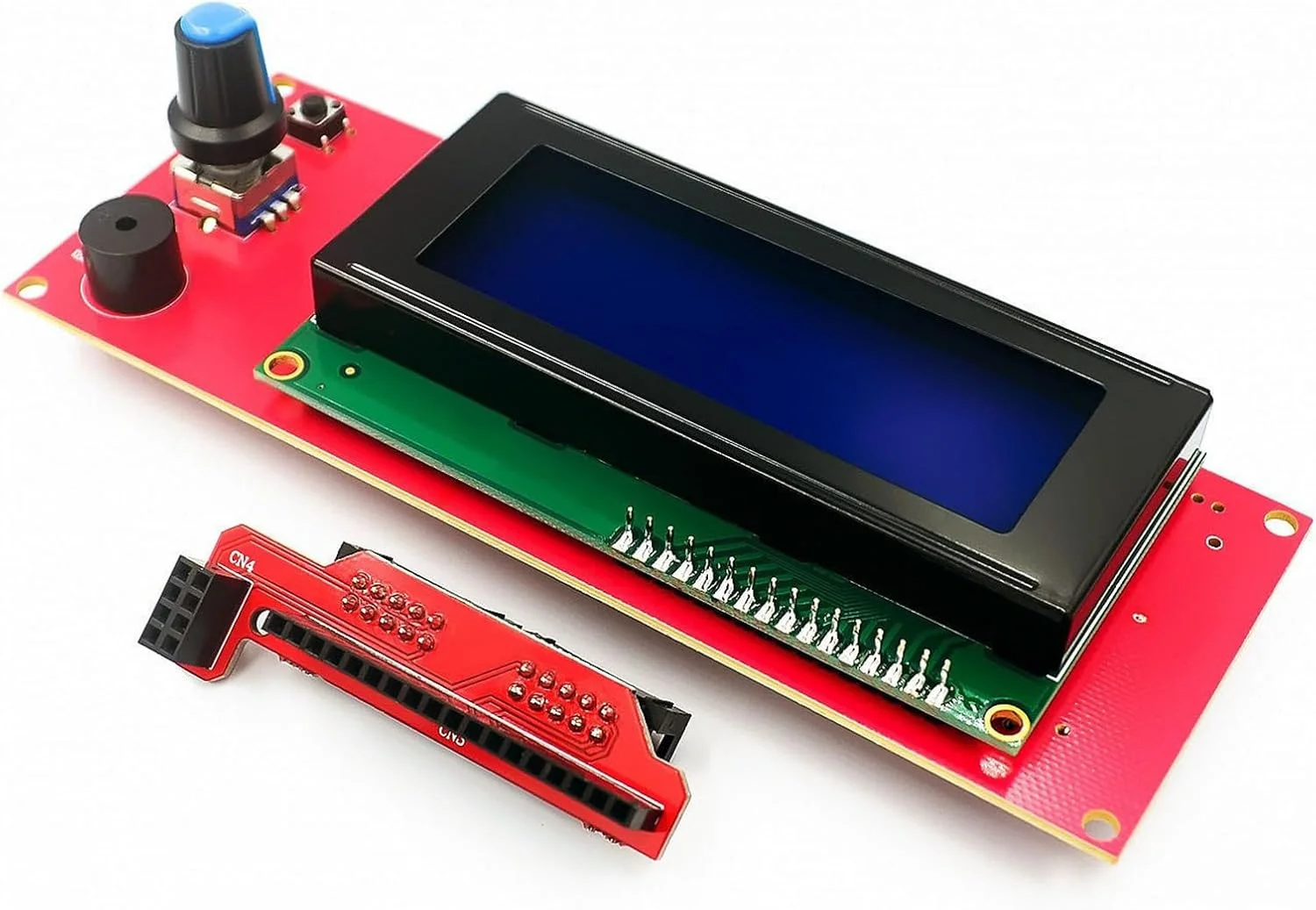 ماژول کنترلر LCD کاراکتری 20x4 با کنتراست بالا و آداپتورها برای سیستم های کنترل پرینتر RAMPS 1.4، کنترلر نمایشگر متن چند خطی