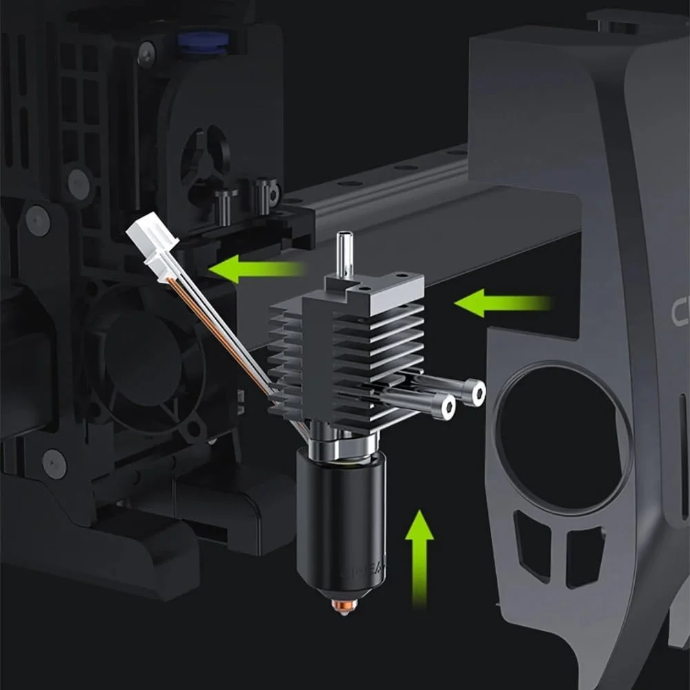 کیت بلوک گرمایشی سرامیکی K2 Plus، مقاومت در برابر دمای بالا تا 350 درجه سانتیگراد، نازل تعویض سریع 0.4 میلی متری، لوازم جانبی پرینتر سه بعدی (نازل K2P 0.4 میلی متری)