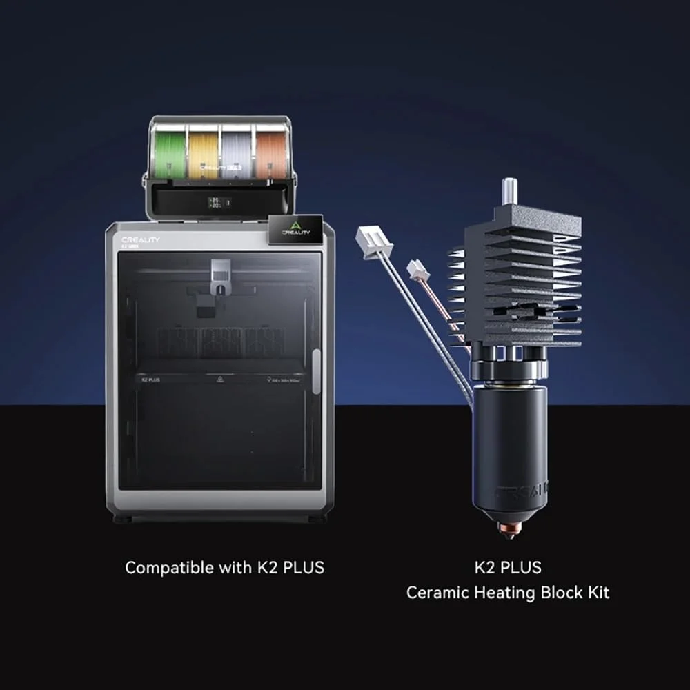 کیت بلوک گرمایشی سرامیکی K2 Plus، مقاومت در برابر دمای بالا تا 350 درجه سانتیگراد، نازل تعویض سریع 0.4 میلی متری، لوازم جانبی پرینتر سه بعدی (نازل K2P 0.4 میلی متری)