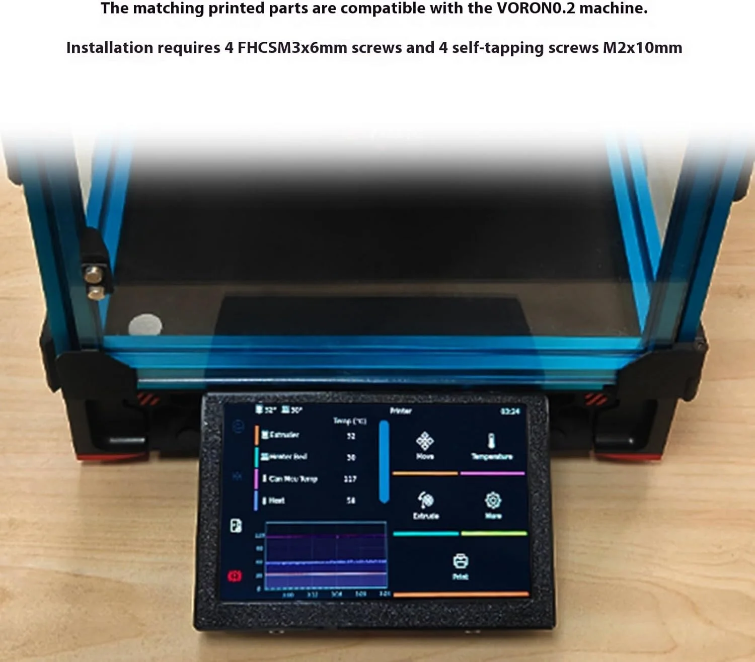 برد کنترل حرکت CM68 با روشنایی بالا 800x480 با رابط های LVDS برای پرینترها با فایل های باینری Klipper از پیش کامپایل شده