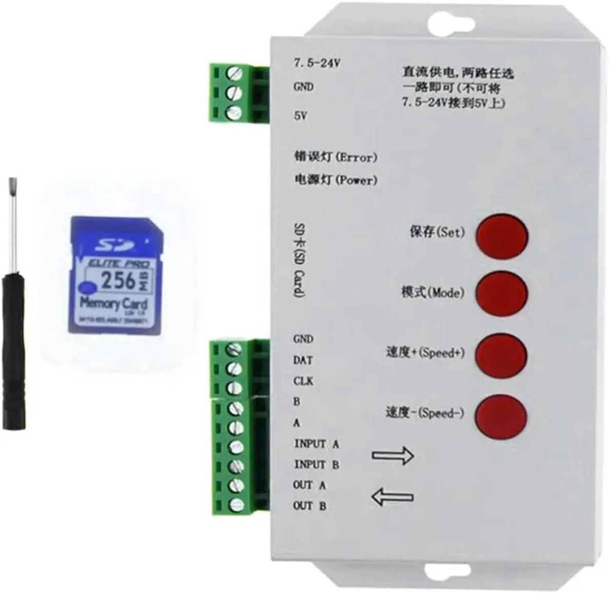 کنترلر T1000s K1000s برای WS2812B WS2811 APA102 T1000S WS2813 LED 2048 پیکسل DC5-24V (T1000S)