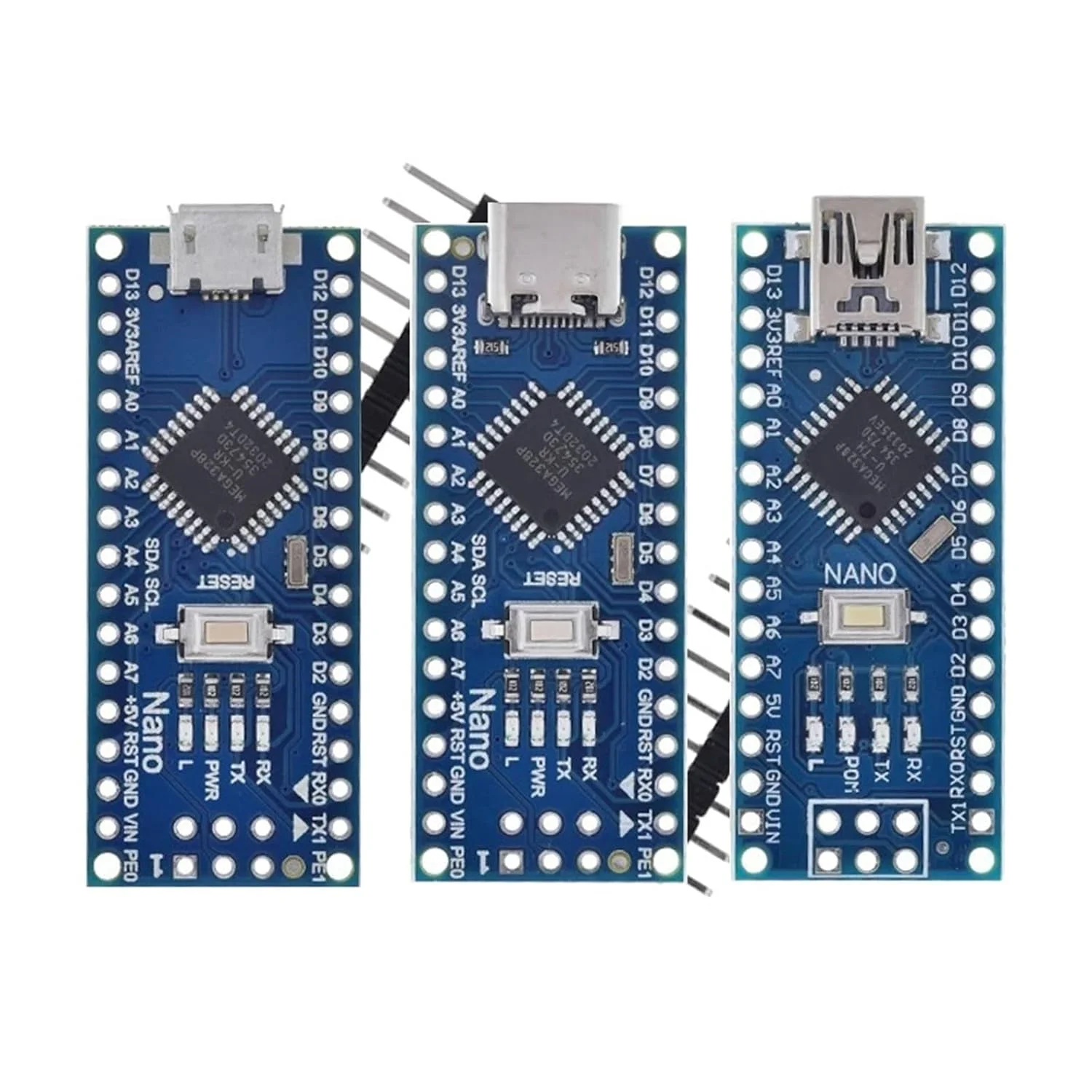 مینی/تایپ سی/میکرو USB 3.0 با کنترلر سازگار با بوت لودر برای درایور USB CH340، 16 مگاهرتز ATMEGA328P (کابل مینی USB)