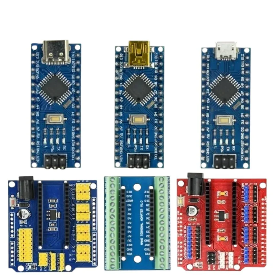 مینی/تایپ سی/میکرو USB نانو 3.0 با بوت لودر سازگار، کنترلر CH340، 16 مگاهرتز ATMEGA328P، قطعه الکترونیکی جدید و با کیفیت، عملکرد دقیق و پایدار