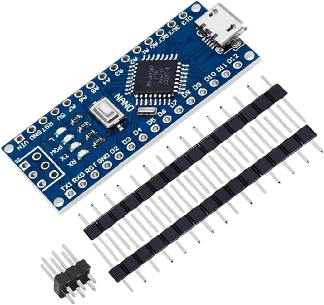 1 عدد نانو میکرو | مینی/تایپ-سی/میکرو یو‌اس‌بی نانو 3.0 با بوت‌لودر سازگار، کنترلر نانو برای درایور CH340 یو‌اس‌بی 16 مگاهرتز Atmega328P مدل جدید 2026 با کیفیت بالا برای قطعات الکترونیکی قابل اعتماد