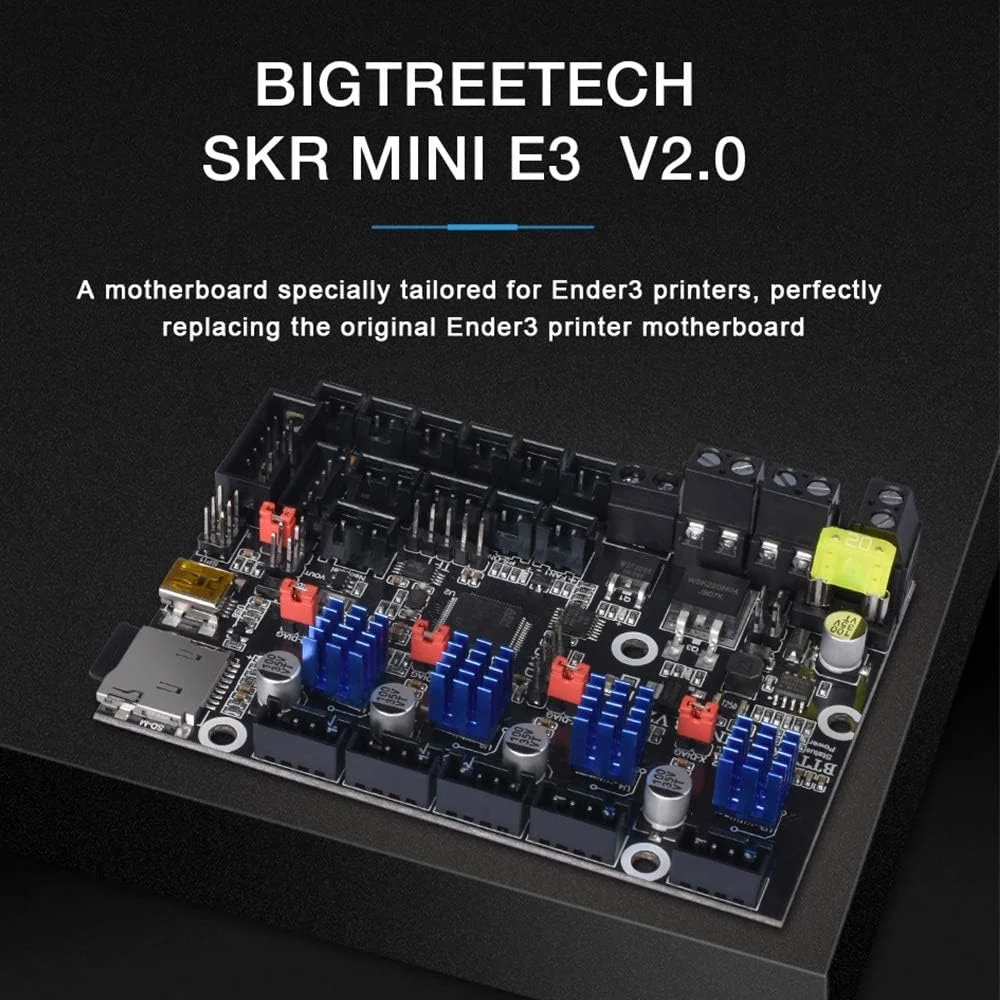 برد کنترل BIGTREETECH SKR MINI E3 V2.0 + صفحه لمسی HDMI5 V1.2 + برد BTT PI V1.2 برای ارتقاء Ender 3/Ender 3 V2/Ender 3 Pro به صفحه لمسی Klipper