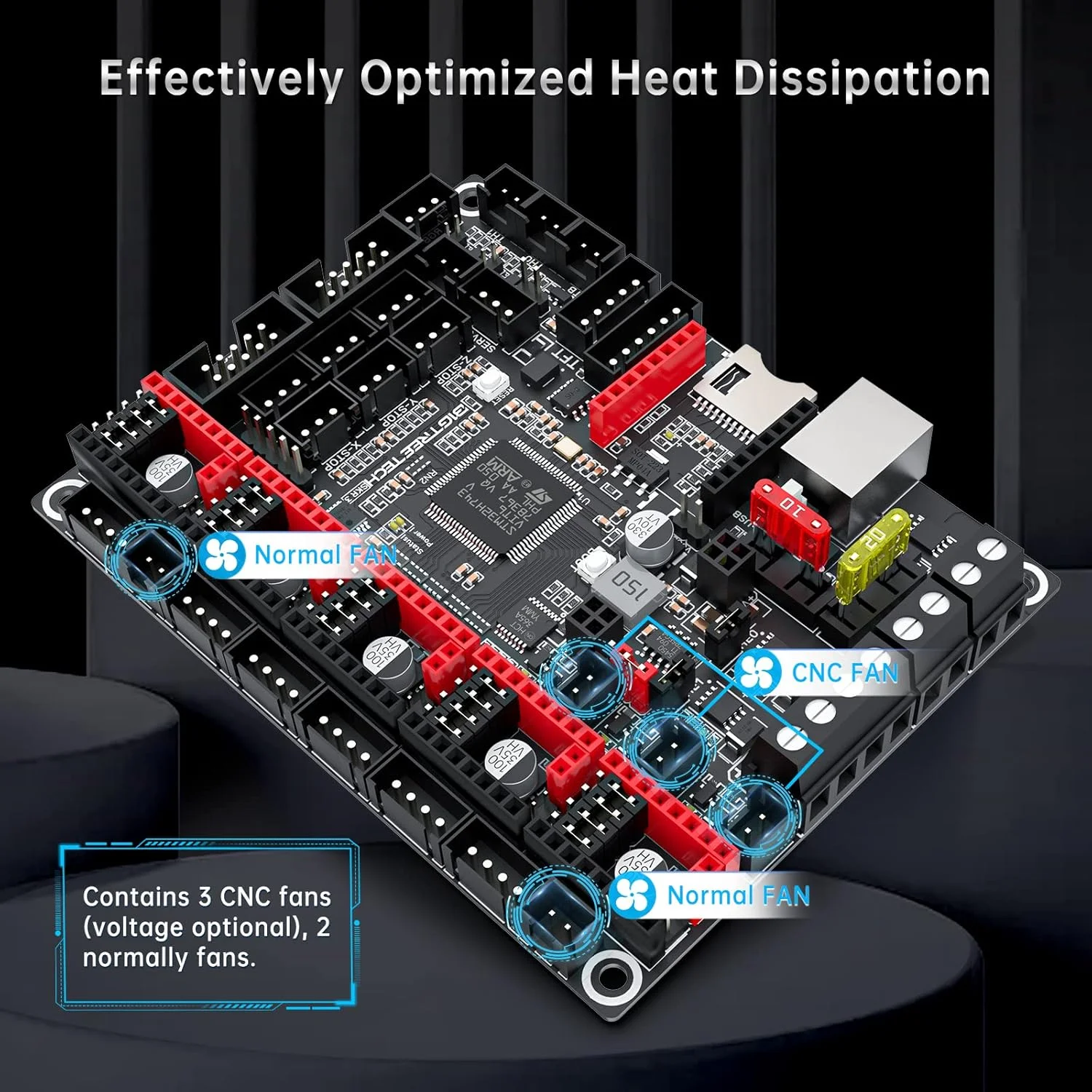 کیت برد کنترل BIGTREETECH SKR 3 + TMC5160T Pro (چهار عدد) پشتیبانی از چاپ پرسرعت کیت برد کنترل BIGTREETECH SKR 3 + TMC5160T Pro (چهار عدد) پشتیبانی از چاپ پرسرعت