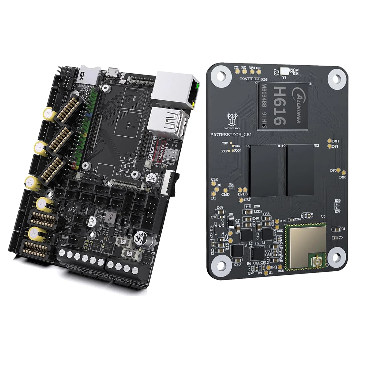 برد اصلی BIGTREETECH Manta E3EZ V1.0 + برد کنترل هسته CB1 V2.2، برد Klipper و درایورهای ترکیبی برای ارتقاء Ender-3