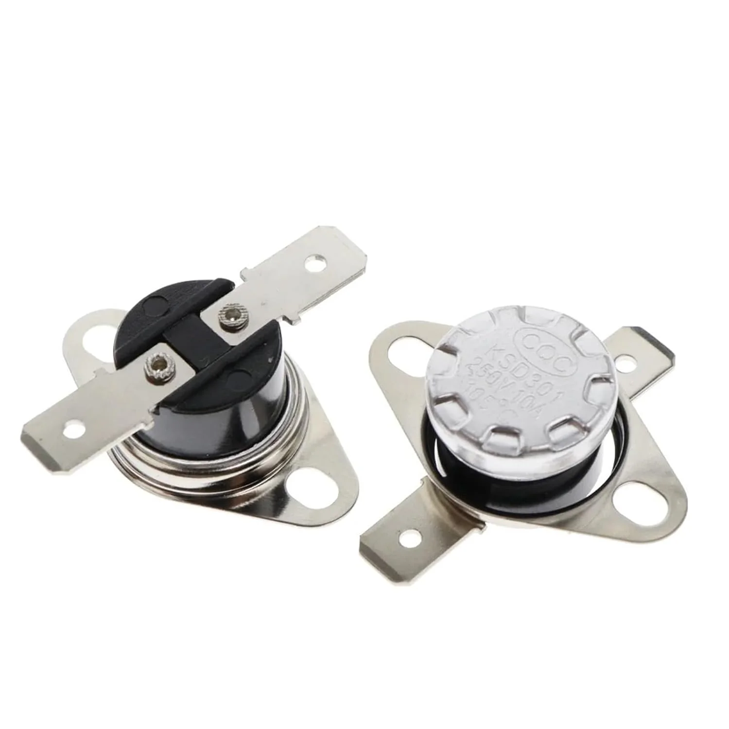 ترموستات بیمتال KSD301 10A 250V 0C~350C کلید حرارتی کنترل دما 95C 105C 125C 135C 145C 180C 250C 300C 350C درجه (رنگ: 50 C، اندازه: نرمالی باز)