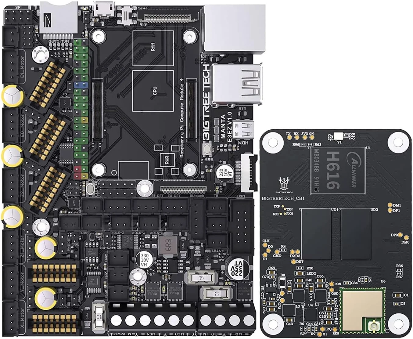 برد کنترل پرینتر سه بعدی E3EZ مدل Manta E3EZ + CB1 -V2.2 مناسب برای Ender-3, Ender-3 -V2, Ender-3 Pro, BIQU-B1