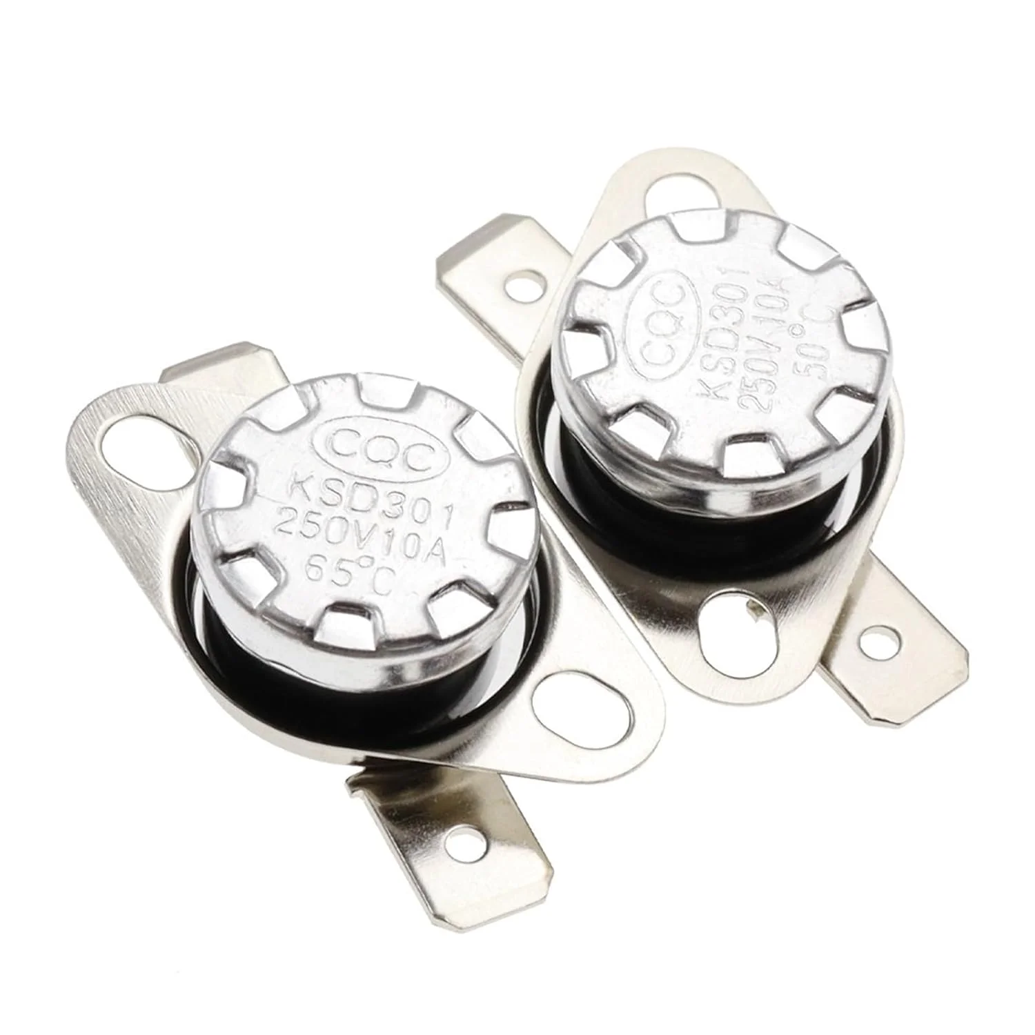 ترموستات بیمتال KSD301 10A 250V 0C~350C کلید حرارتی کنترل دما 95C 105C 125C 135C 145C 180C 250C 300C 350C درجه (رنگ: 50 C، اندازه: نرمالی باز)