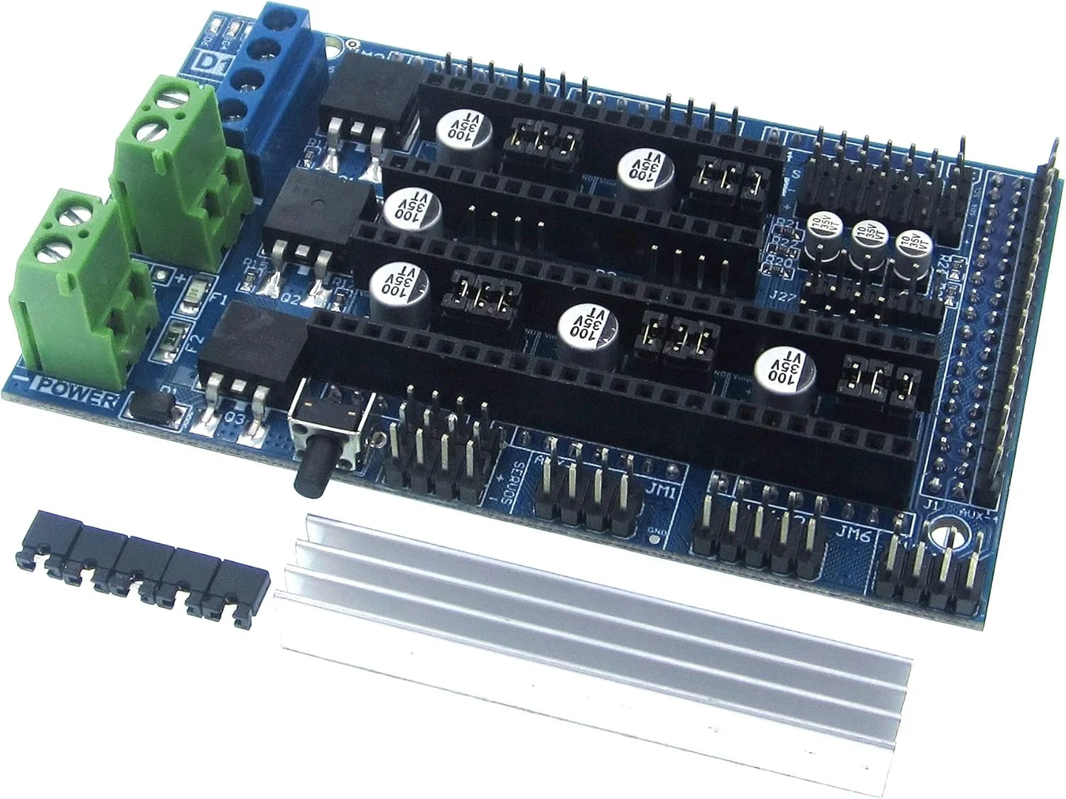 ۱۰ عدد برد توسعه کنترل Ramps 1.5 و Ramps 1.6 به همراه هیت سینک، نسخه ارتقا یافته Ramps 1.5 برای برد پرینتر سه بعدی - (رنگ: Ramps 1.5)