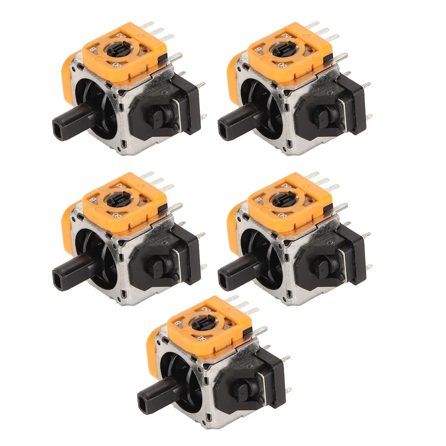 جوی استیک آنالوگ سه بعدی، 5 عدد جوی استیک آنالوگ سه بعدی ماژول حسگر آنالوگ دسته بازی با قطعات تعویضی استیک انگشتی برای قطعه تعویضی جوی استیک آنالوگ سه بعدی