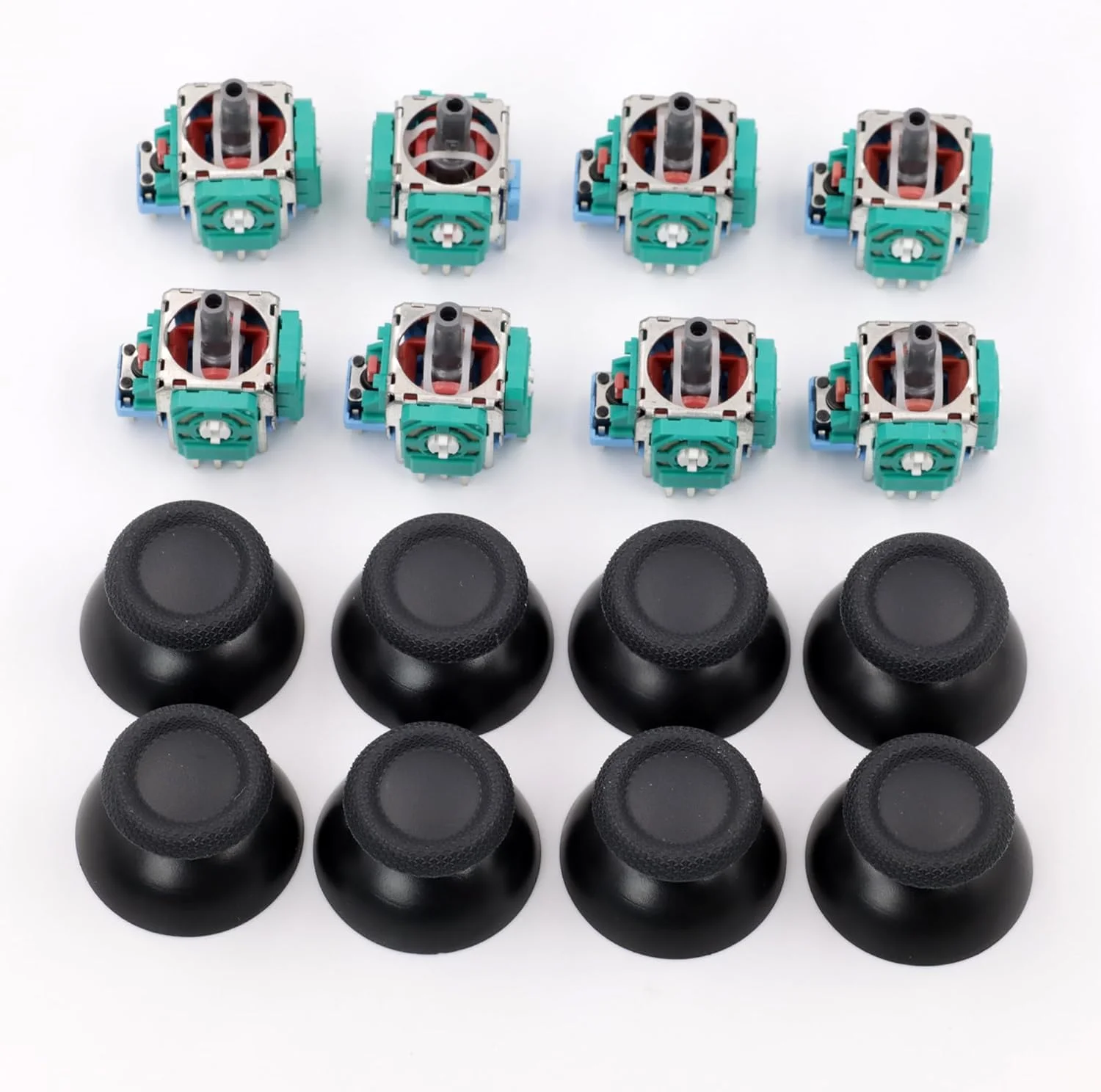 ماژول سنسور جوی استیک آنالوگ سه بعدی و روکش دکمه جوی استیک برای کنترلر PS5 (8 عدد روکش جوی استیک + اهرم)