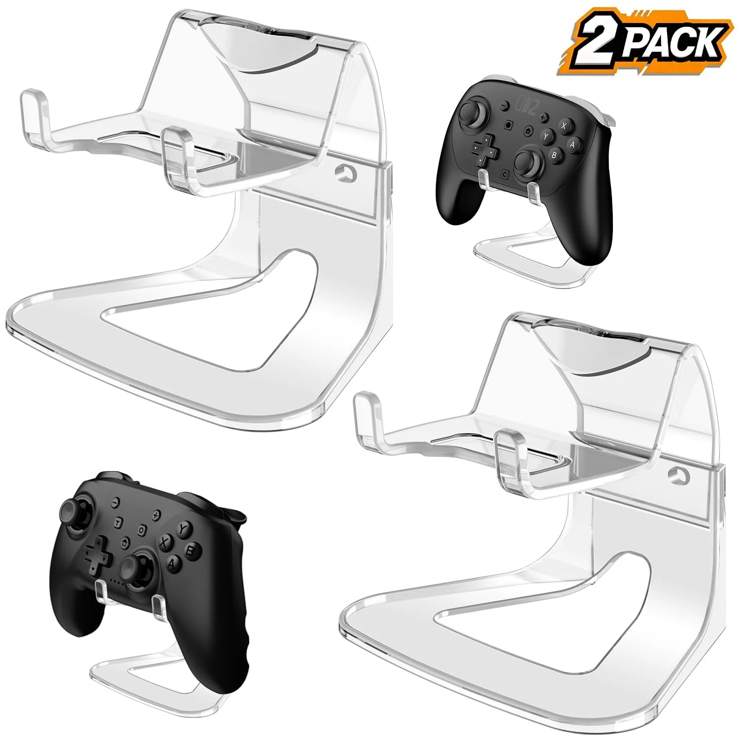 یک عدد دسته بازی کامپیوتر به همراه 2 عدد نگهدارنده