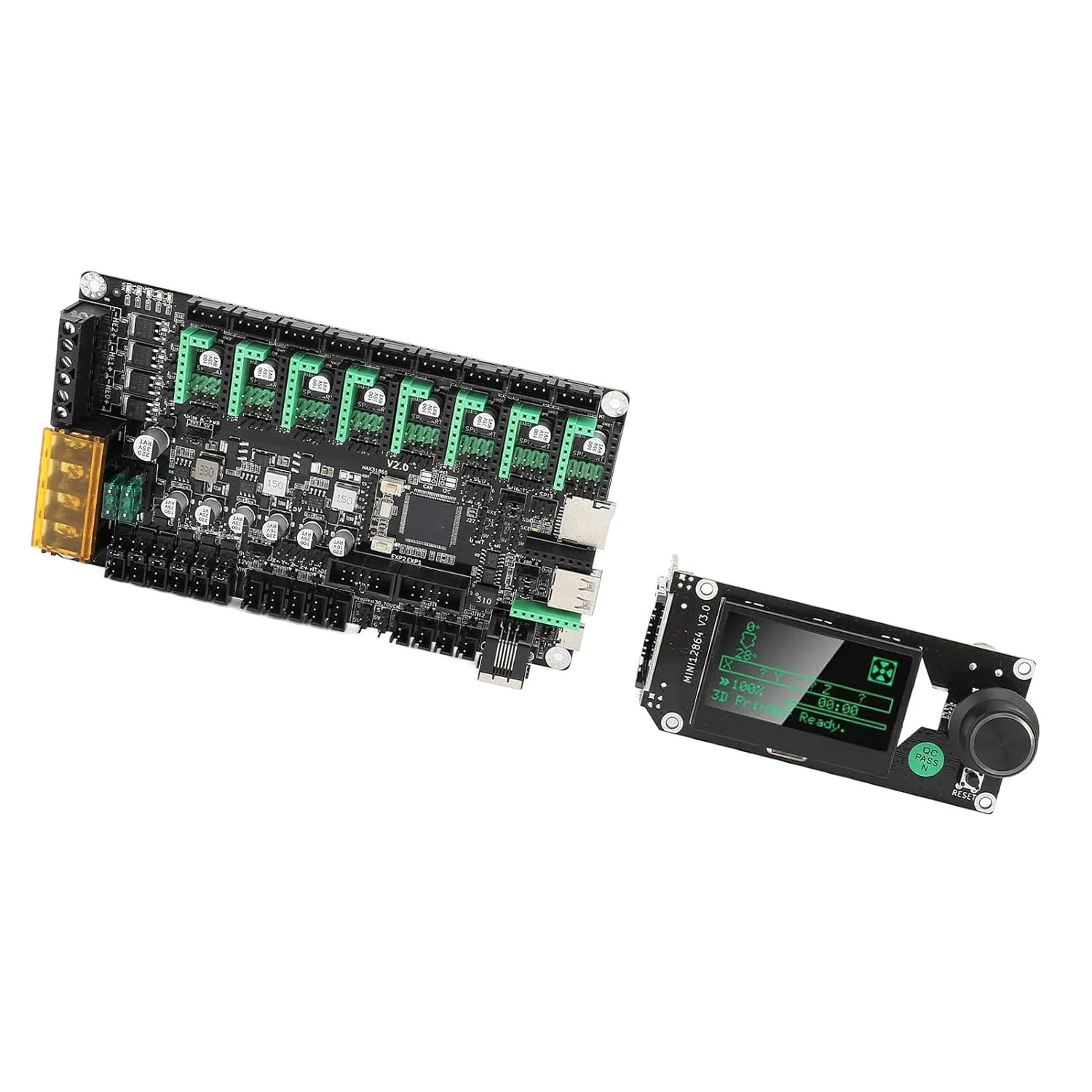 برد کنترل 8 محوره F407 با نمایشگر LCD، 32 بیتی 168 مگاهرتز، برای Ender 3 3 V2 DC12 24V