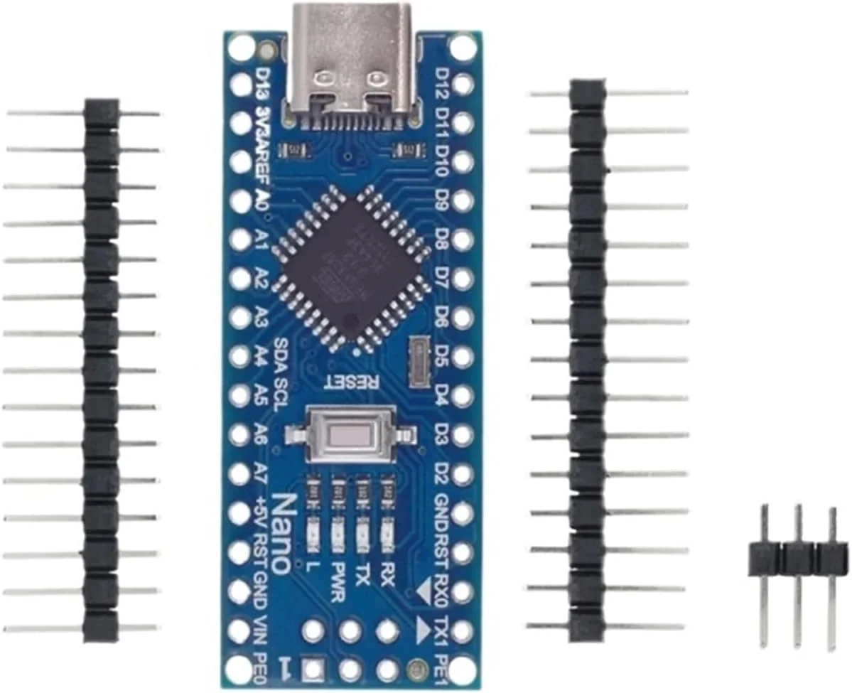 کنترلر ATmega328PB مدل 3.0 C با درایور CH340 برای نصب آسان و گزینه های متنوع تغذیه (1 عدد مینی USB)