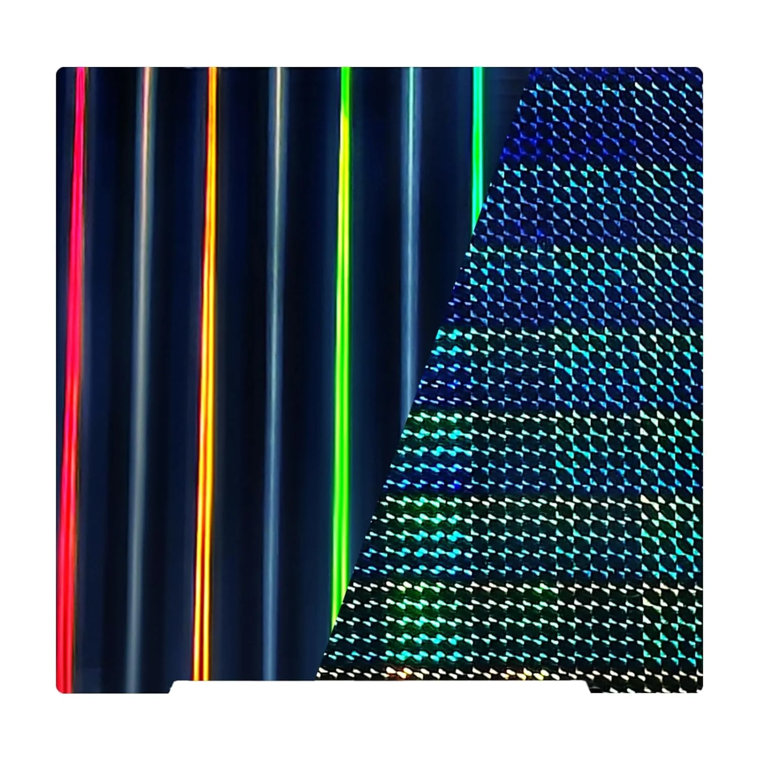 صفحه ساخت FYSETC H1H برای پرینترهای Prusa i3 MK3S MK4 MK4S - ورق فولادی رنگین کمانی - صفحه چاپ 254X241 میلی متر: ارتقاء دو طرفه صاف و رنگارنگ برای پرینترهای سه بعدی MK2 MK2.5S MK52 MK3 MK3S+MK3.9