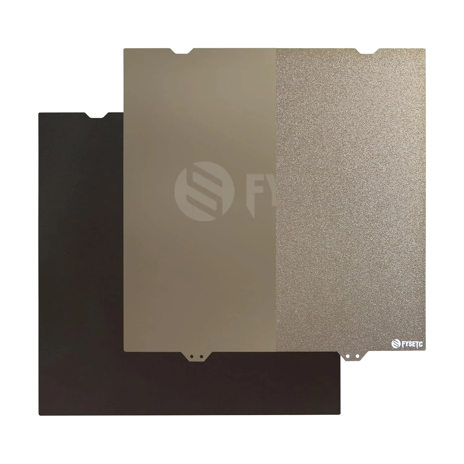 صفحه ساخت FYSETC SV06 Plus - بستر چاپ PEI صاف + بافت دار - ورق 310x320 میلی متر: پلتفرم فولادی فنری دو طرفه برای Sovoll SV04/Ender 3 Max NEO/CR-10S PRO V2/Kobrra Plus (با پایه مغناطیسی)