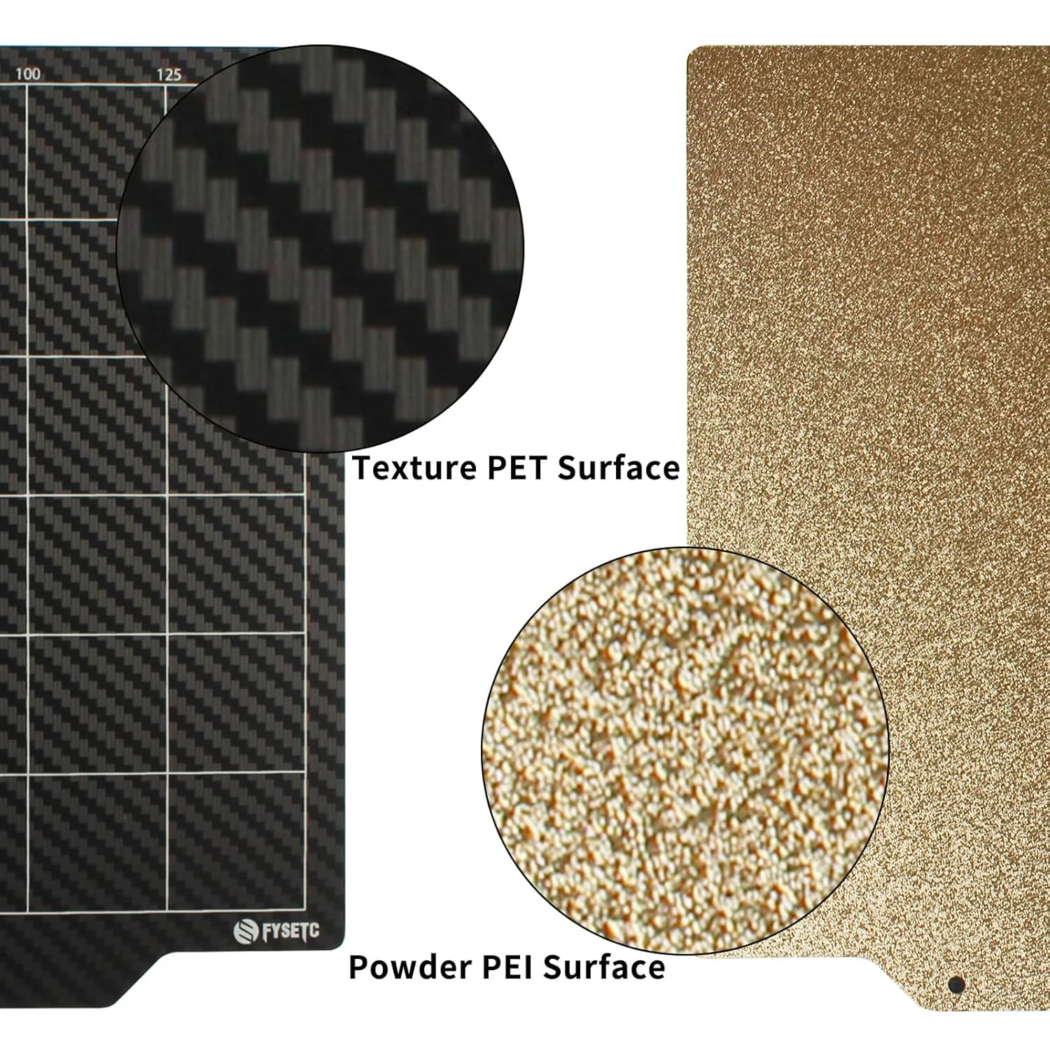 صفحه ساخت پرینتر سه بعدی FYSETC سایز 165x165 - صفحه چاپ PET ارتقا یافته برای Ender 2 Pro - فقط ورق فولادی فنری 165 میلی متری: پلتفرم PEI با بافت PET صاف مناسب برای FlashFoge Adventurer 3 LuzBot Mini 2