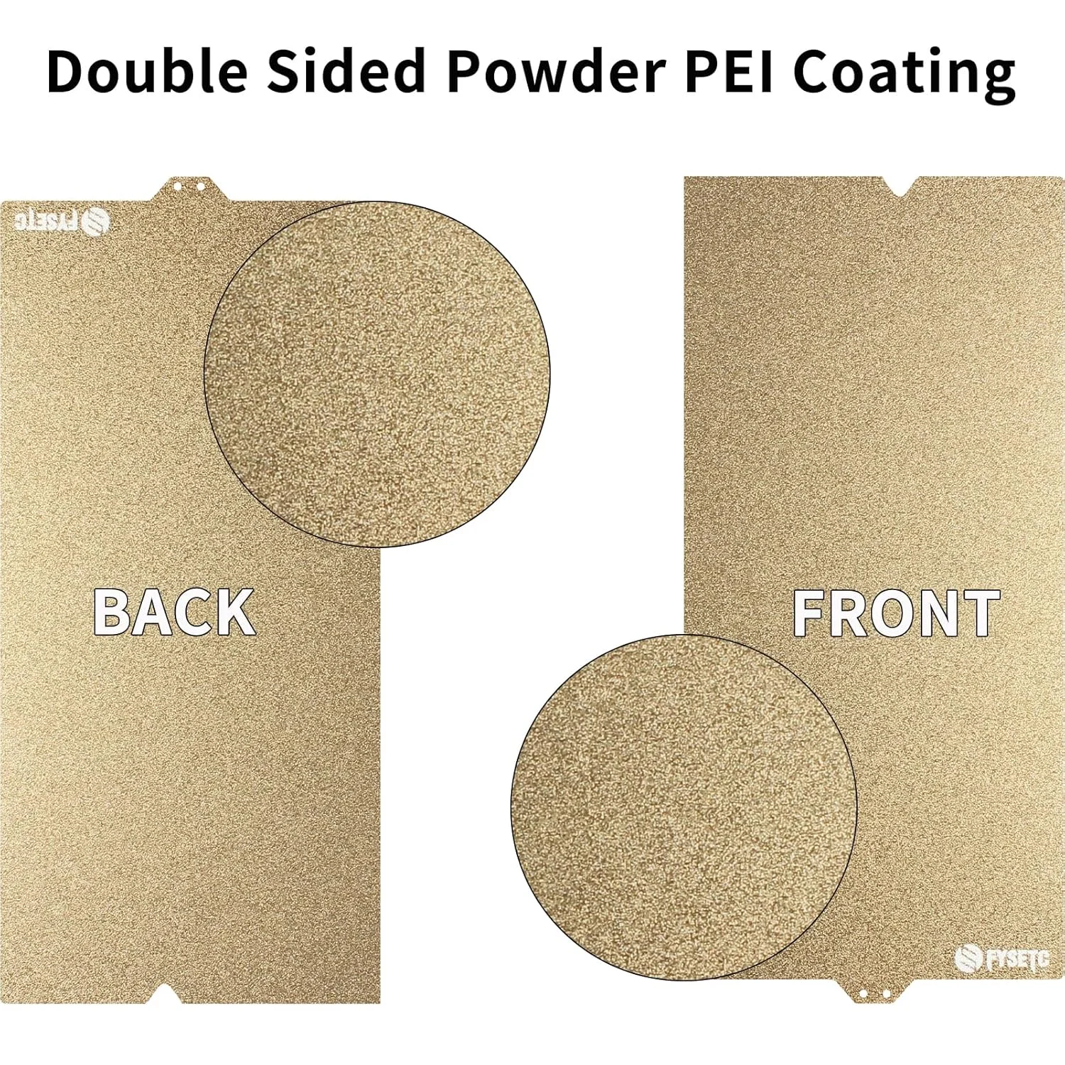 صفحه ساخت پرینتر سه بعدی FYSETC K1 Max - با ابعاد 310x320mm، بافت دو طرفه PEI - صفحه چاپ فولادی فنری: سطح انعطاف پذیر با روکش پودری و بافت دار به همراه استیکر مغناطیسی