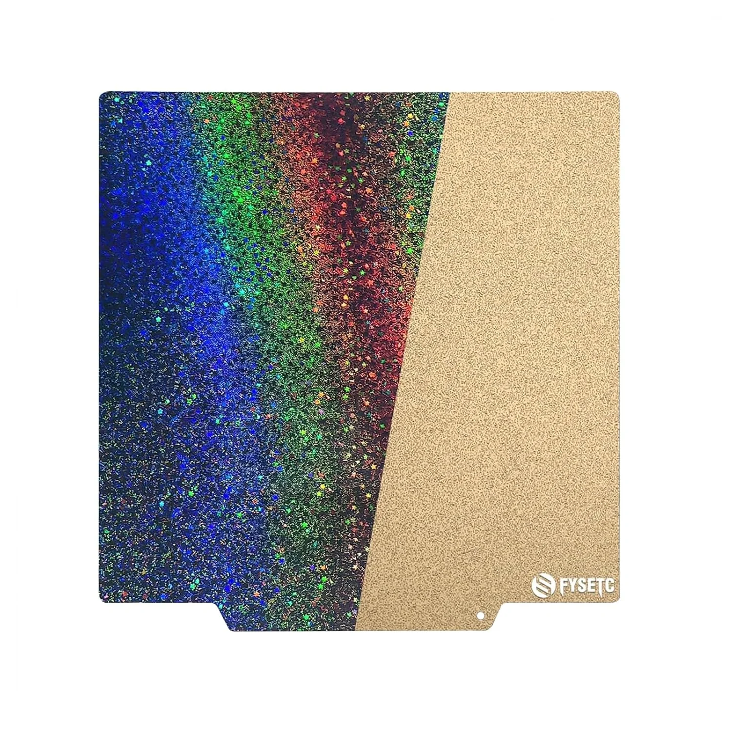 صفحه ساخت پرینت سه بعدی FYSETC مدل KP3S با روکش PEY PEI سایز 180x180mm: کیت صفحه فولادی فنری دو طرفه PEY صاف رنگارنگ - PEI بافت دار، صفحه حرارتی قابل جابجایی برای پرینتر سه بعدی Kingroon KP3 Tronx CRUX1