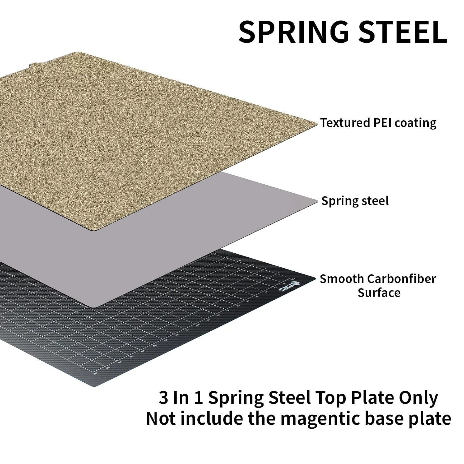 صفحه ساخت پرینتر سه بعدی FYSETC Neptune4 Max 430x430 - فقط صفحه چاپ PET PEI: ورق سطح چاپ فولادی فنری دو طرفه با بافت صاف مناسب Neptune3 Max Anycubi Kobra2 Max CR-6 SE