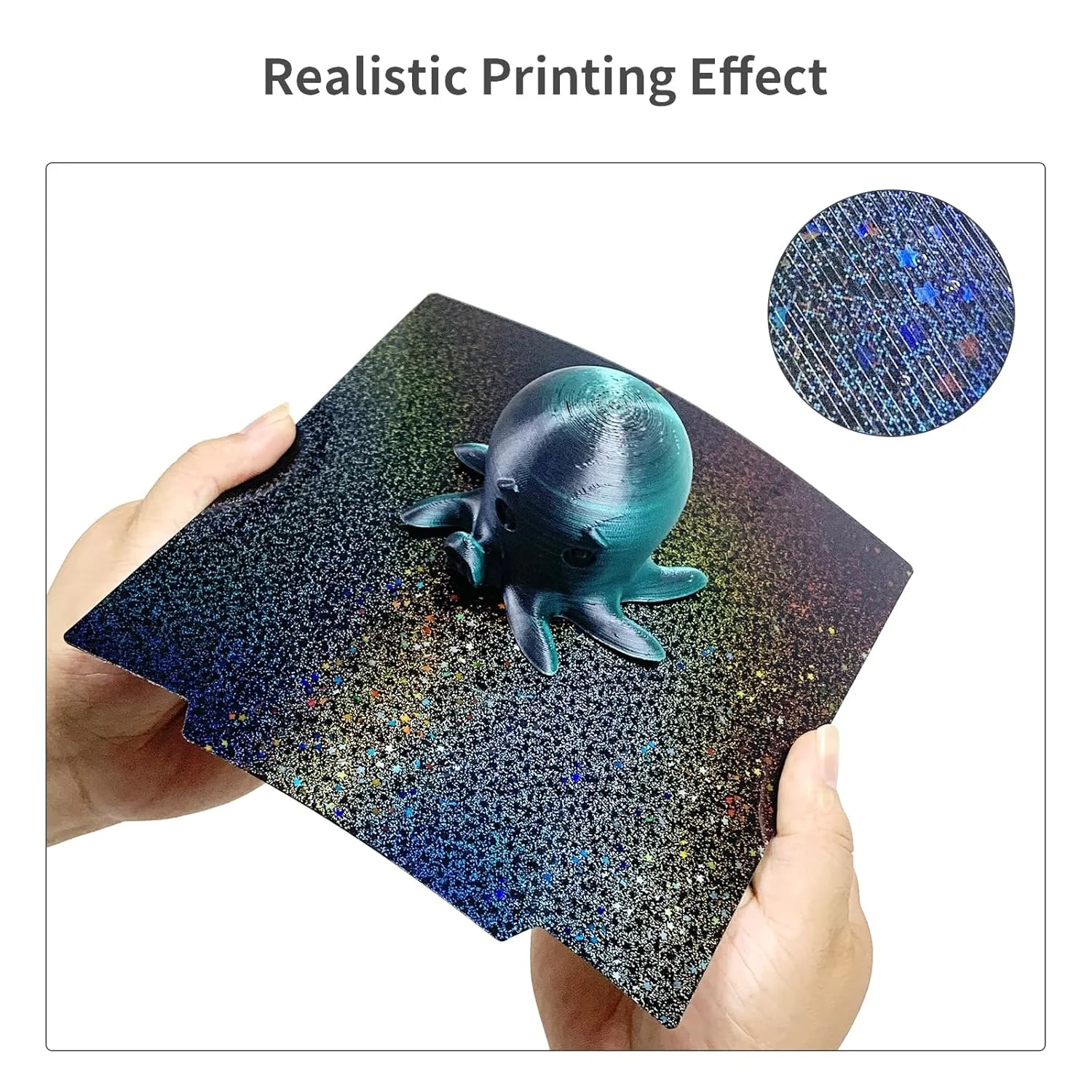 صفحه ساخت پرینت سه بعدی FYSETC مدل KP3S با روکش PEY PEI سایز 180x180mm: کیت صفحه فولادی فنری دو طرفه PEY صاف رنگارنگ - PEI بافت دار، صفحه حرارتی قابل جابجایی برای پرینتر سه بعدی Kingroon KP3 Tronx CRUX1