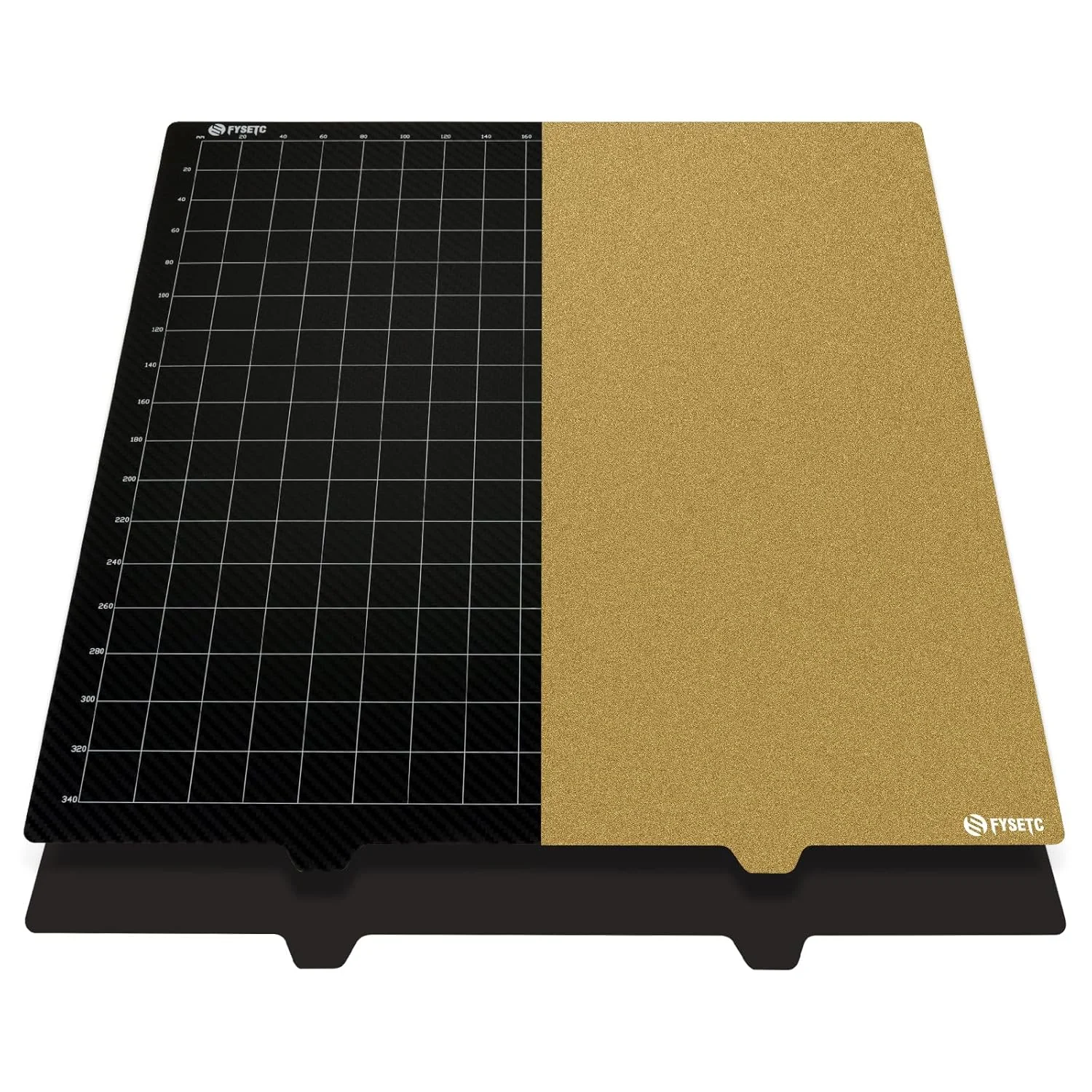 صفحه ساخت FYSETC Ender 5 Plus PET صاف - صفحه PEI بافت دار دو طرفه پلتفرم فولادی فنری انعطاف پذیر با پایه مغناطیسی 377x370 میلی متر / 14.84x14.56 اینچ قطعه پوشش بستر گرم چاپ سه بعدی