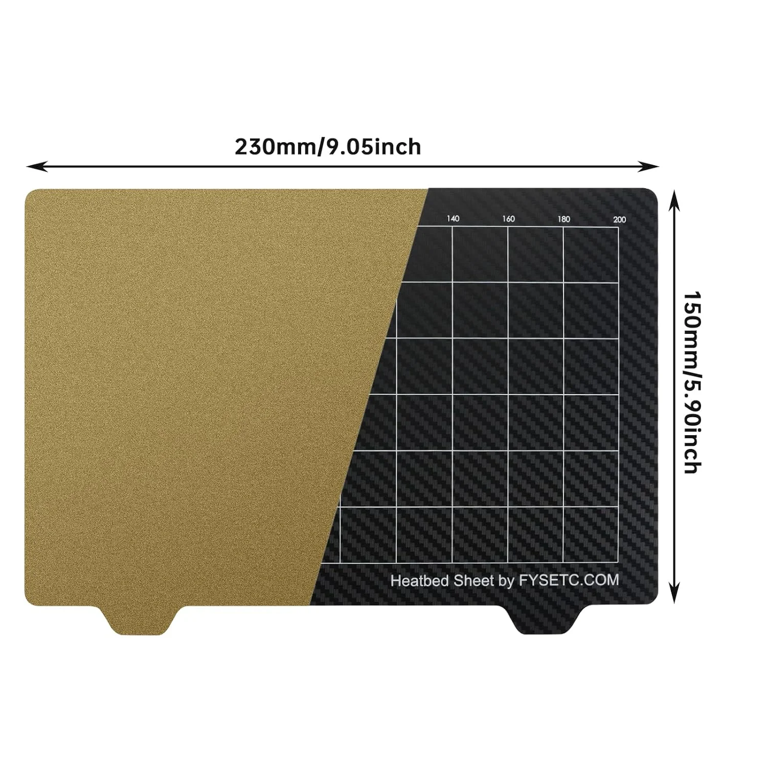 فقط صفحه FYSETC QID X-Pro JanusBPS، ابعاد 230x150 میلی‌متر، ورق فولادی فنری انعطاف‌پذیر دو طرفه با پوشش PEI بافت‌دار و PET-CF، بدون برچسب برای Replicatr QI X-Pro Creattor Pro