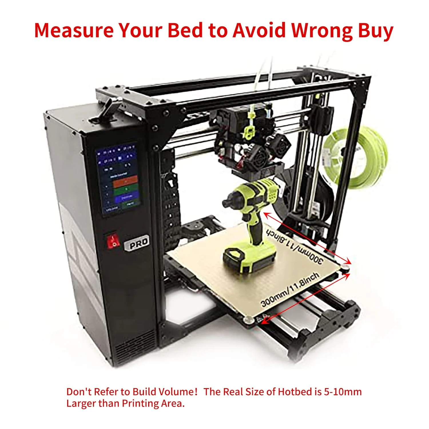 صفحه ساخت دو طرفه فنری فولادی قابل جابجایی FYSETC Janusbps با بافت PEI+PET-CF و زیرچسبی 300x300 میلی متر برای سری TAZWorkhores TAZ-Pro