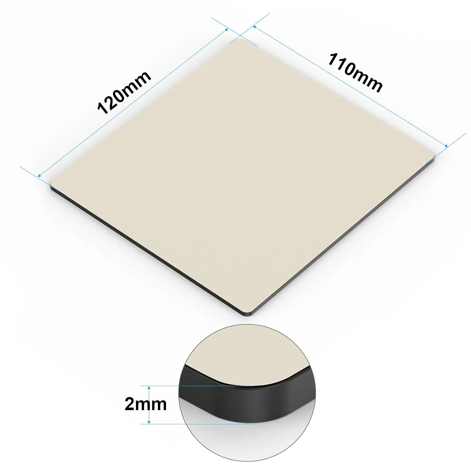 صفحه ساخت مغناطیسی انعطاف پذیر و قابل جابجایی 2 عددی برای پرینتر سه بعدی Tina2 Basic، پلتفرم های انعطاف پذیر، مناسب برای پرینترهای سه بعدی TINA2S و Tina2Plus WiFi که دارای صفحه گرم شونده نیستند