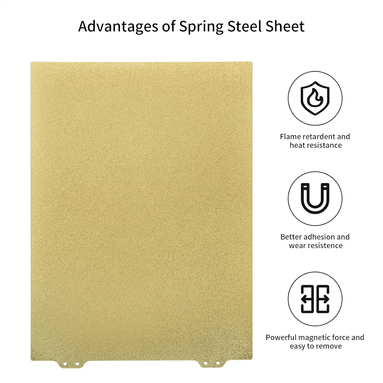 صفحه ساخت پرینتر سه بعدی FYSETC، ورق فولادی فنری با بافت PEI، 215x315 میلی متر، سطح PEI دو طرفه انعطاف پذیر با برچسب زیرین، کیت پوشش بستر گرم شونده قابل جابجایی