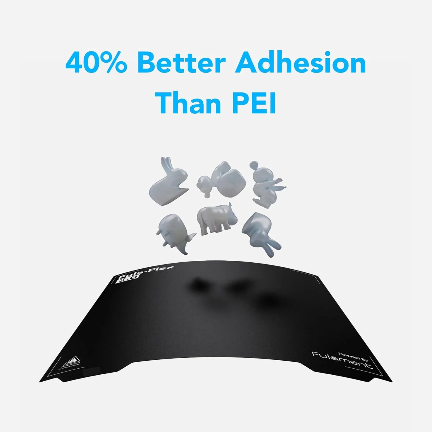 صفحه ساخت بافت‌دار Fula-Flex PEI PRO - چسبندگی 40% بهتر از PEI - سازگار با BambuLabs X1 / Carbon, P1P, P1S | 258 x 258