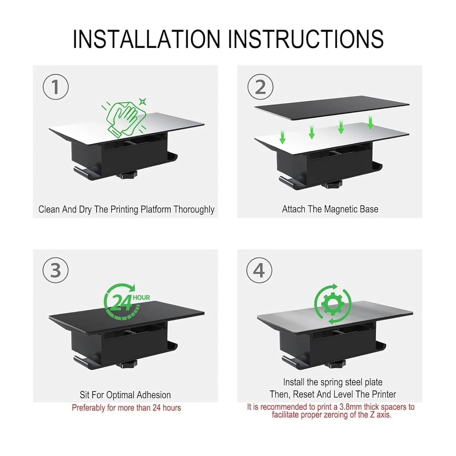 دو عدد صفحه ساخت مغناطیسی انعطاف پذیر برای ANYCUBIC Photon Mono 4/4 Ultra، 163x90 میلی متر، رهاسازی آسان و حذف خمشی صفحه فولادی فنری برای چاپ رزین پرینتر سه بعدی SLA DLP