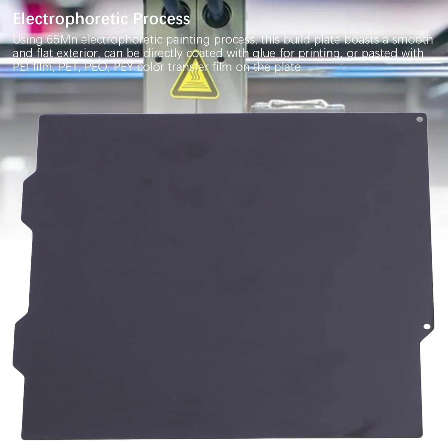 صفحه ساخت مغناطیسی انعطاف پذیر 65Mn پلتفرم چاپگر سه بعدی A1 Mini سایز 184x184mm مشکی