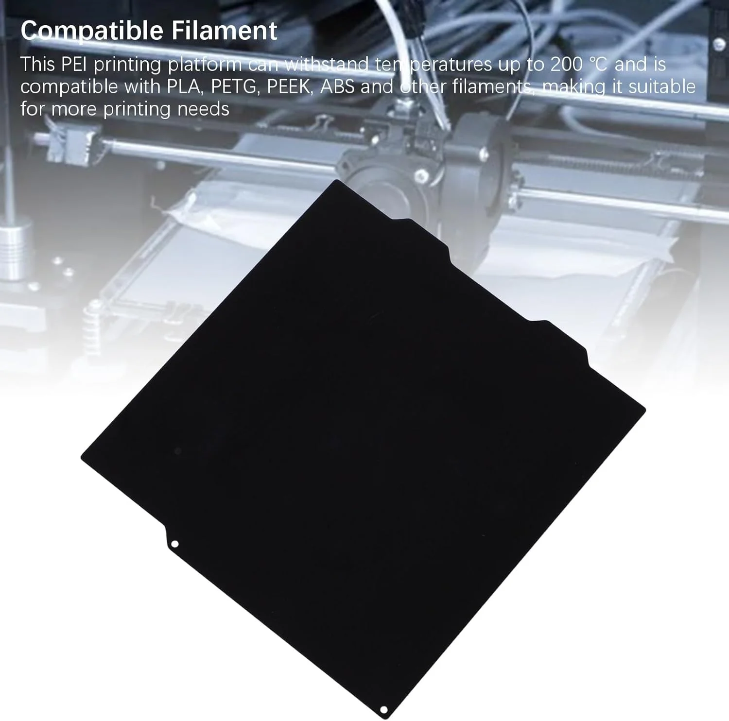 صفحه ساخت مغناطیسی انعطاف پذیر 65Mn پلتفرم چاپگر سه بعدی A1 Mini سایز 184x184mm مشکی