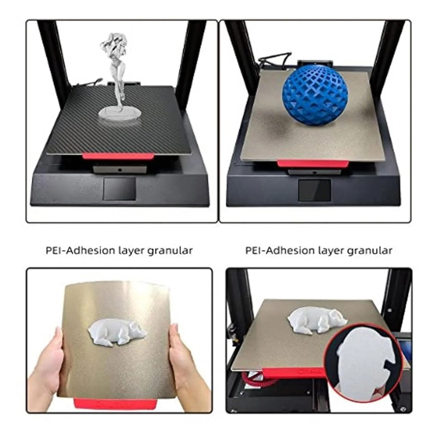 صفحه ساخت منعطف دو طرفه برای Sermoon V1 V1، ابعاد 185x185 میلی‌متر، پلتفرم عالی برای بافت‌های پر جنب و جوش چاپ سه بعدی