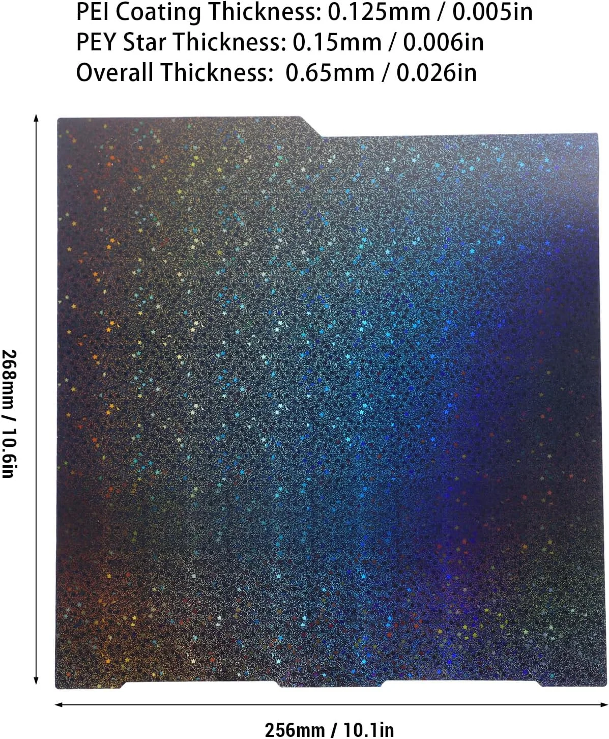 صفحه ساخت انعطاف پذیر با چسبندگی قوی 256x268 میلی متر، صفحه ساخت پرینتر سه بعدی انعطاف پذیر، جدا سازی آسان برای Kobra 3 3 Combo