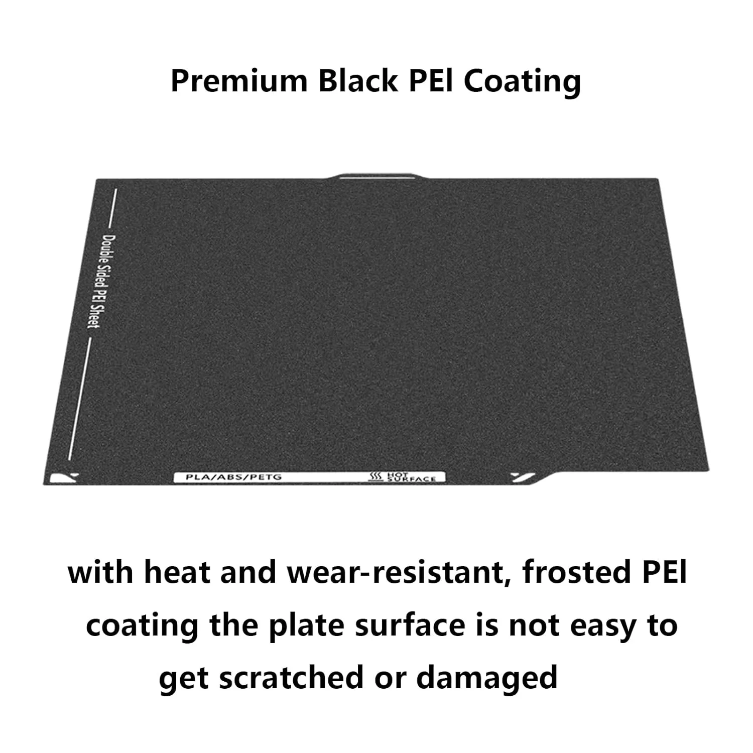 صفحه ساخت دو طرفه مشکی PEI برای Elegoo Centauri Carbon، صفحه چاپ PEI بافت دار، صفحه فولادی فنری انعطاف پذیر برای Centauri Carbon/Centauri، 260X271MM