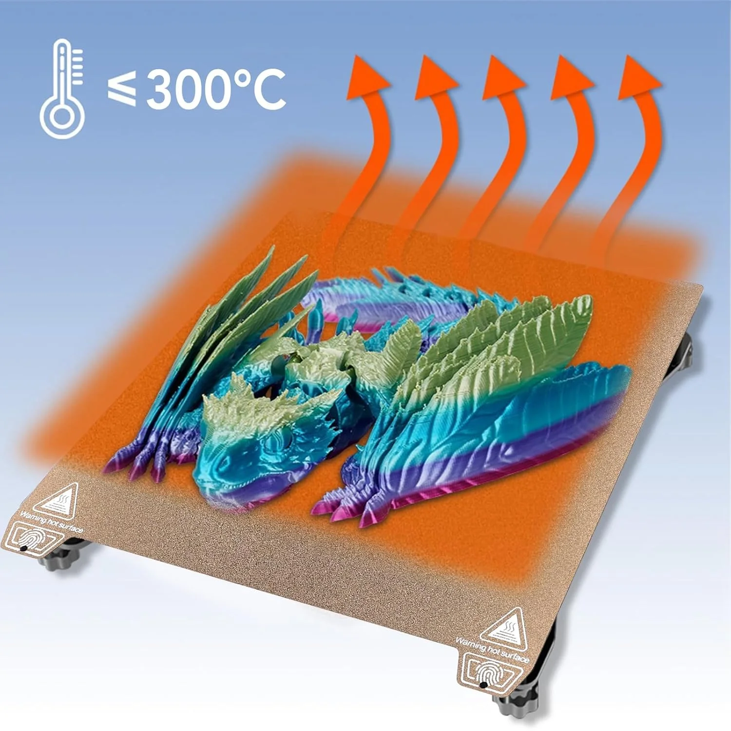 صفحه ساخت پرینتر، صفحه ساخت دو طرفه با پوشش PEI و بستر چاپ فیبر کربن PET، 235x235 میلی متر، پلتفرم چاپ سه بعدی برای Ender 3 S1 S1 Pro