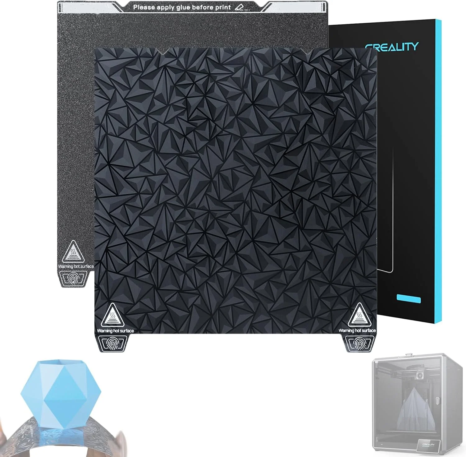 صفحه چاپ دو طرفه ارتقا یافته Creality K1 Max، ابعاد 315*310 میلی‌متر (PEO براق + PEI مات)، بدون برچسب مغناطیسی نرم، مناسب برای پرینتر سه بعدی CR-10 Smart/Pro/Ender-3 Max/Max Neo/10S PRO/PRO V2/V3/CR-X/Pro