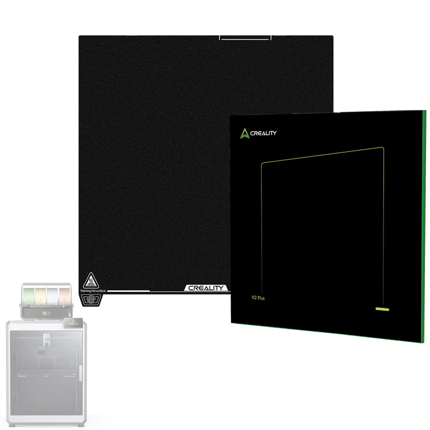 صفحه ساخت رزین اپوکسی ارتقا یافته کرالیتی K2 پلاس (370 * 370 میلی متر)، بدون صفحه فولادی انعطاف پذیر مغناطیسی، چسبندگی عالی، صافی بالا، پلتفرم پرینتر سه بعدی برای K2P