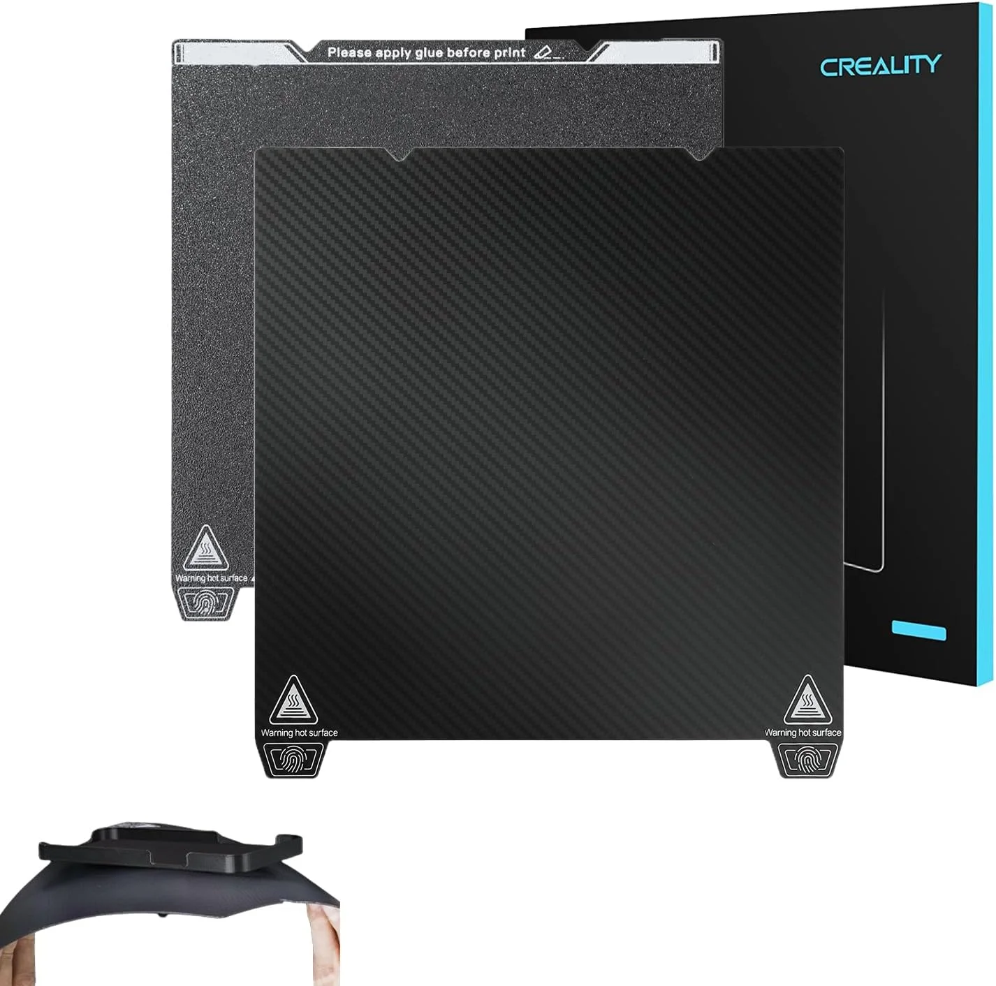 صفحه چاپ دو طرفه ارتقا یافته کرالیتی 235*235 میلی متر (PET براق + PEI پوشش داده شده)، صفحه فولادی انعطاف پذیر مغناطیسی، صفحه چاپگر سه بعدی برای K1/Ender-3 S1/5 S1/3 S1Pro/3/3 Pro/3S/3V2/Ender-5/5S/5Pro