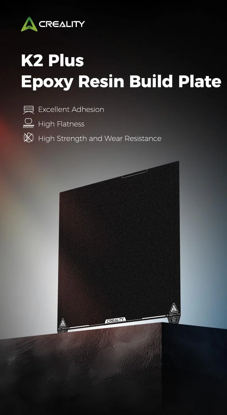 صفحه ساخت رزین اپوکسی ارتقا یافته کرالیتی K2 پلاس (370 * 370 میلی متر)، بدون صفحه فولادی انعطاف پذیر مغناطیسی، چسبندگی عالی، صافی بالا، پلتفرم پرینتر سه بعدی برای K2P صفحه ساخت رزین اپوکسی ارتقا یافته کرالیتی K2 پلاس (370 * 370 میلی متر)، بدون صفحه فولادی انعطاف پذیر مغناطیسی، چسبندگی عالی، صافی بالا، پلتفرم پرینتر سه بعدی برای K2P